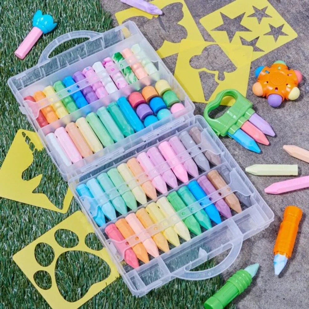 NEW 80 Piece Sidewalk Chalk Toddler School Supplies Arts and Crafts Art Supplies